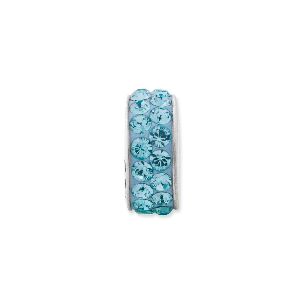 Sterling Silver Reflections March Double Row Preciosa Crystal Bead