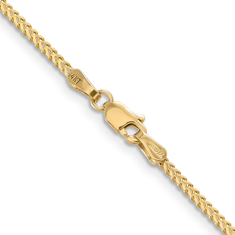 14K 24 inch 1.3mm Franco with Lobster Clasp Chain