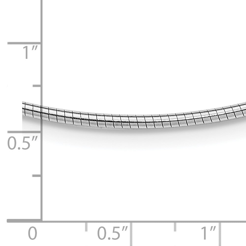 Sterling Silver Rhodium-plated 2mm Round w/2in ext Cubetto 16 Inches