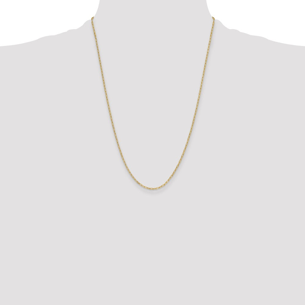 14k 2.2mm Semi-Solid Beveled D/C Paperclip Chain