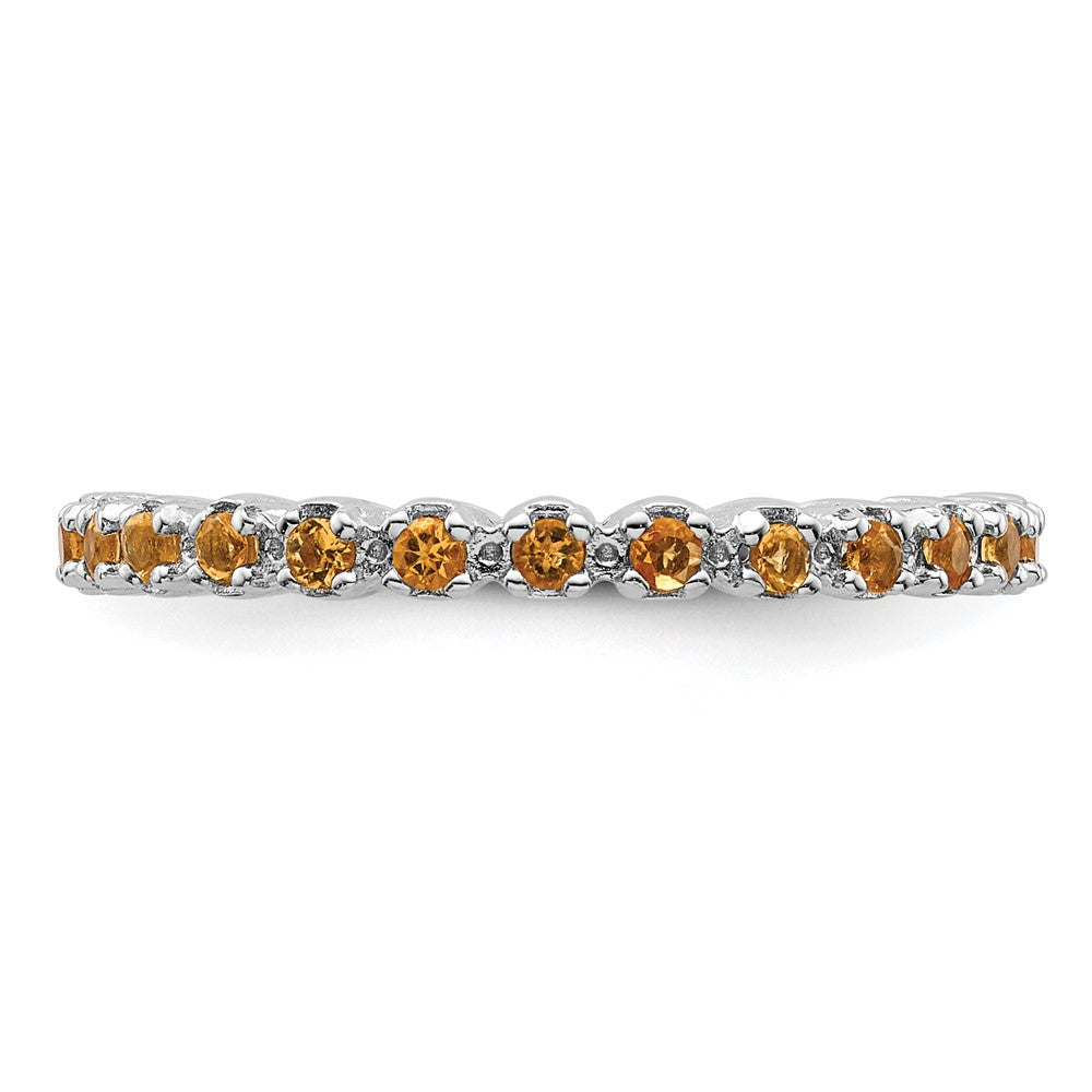 Sterling Silver Stackable Expressions Citrine Ring Size -8