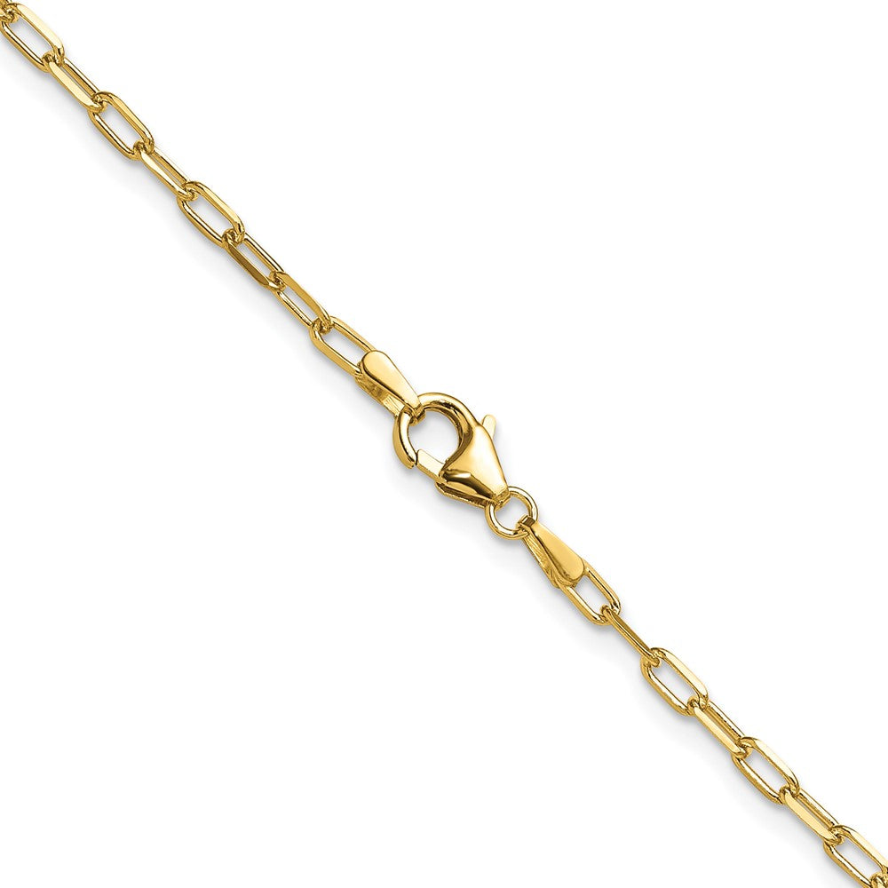 14k 2.2mm Solid Beveled D/C Paperclip Chain