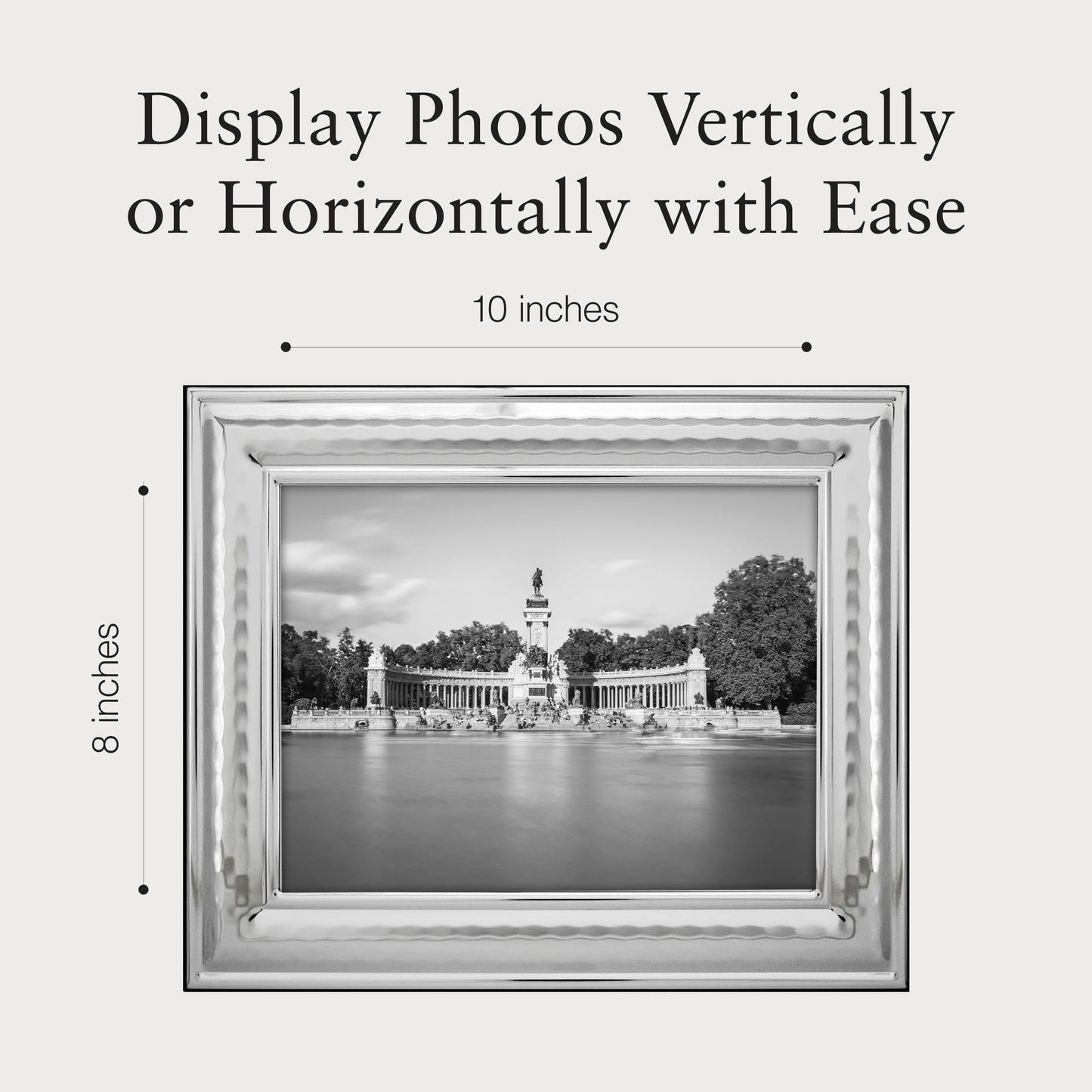 Siena Classic Hammered Frame Silver 8x10