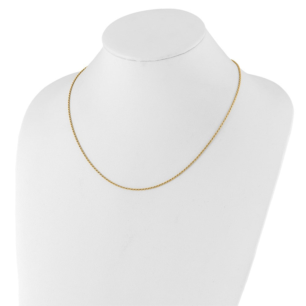 Sterling Silver Gold-plated Adjustable 1.4mm D/C Rope Chain