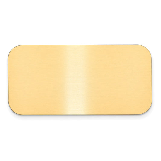 1 X 2 Satin Brass Plates-Set of 6