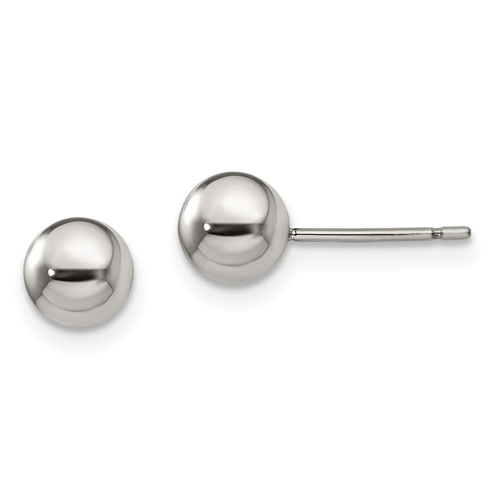 Titanium Polished 6mm Ball Post Earrings