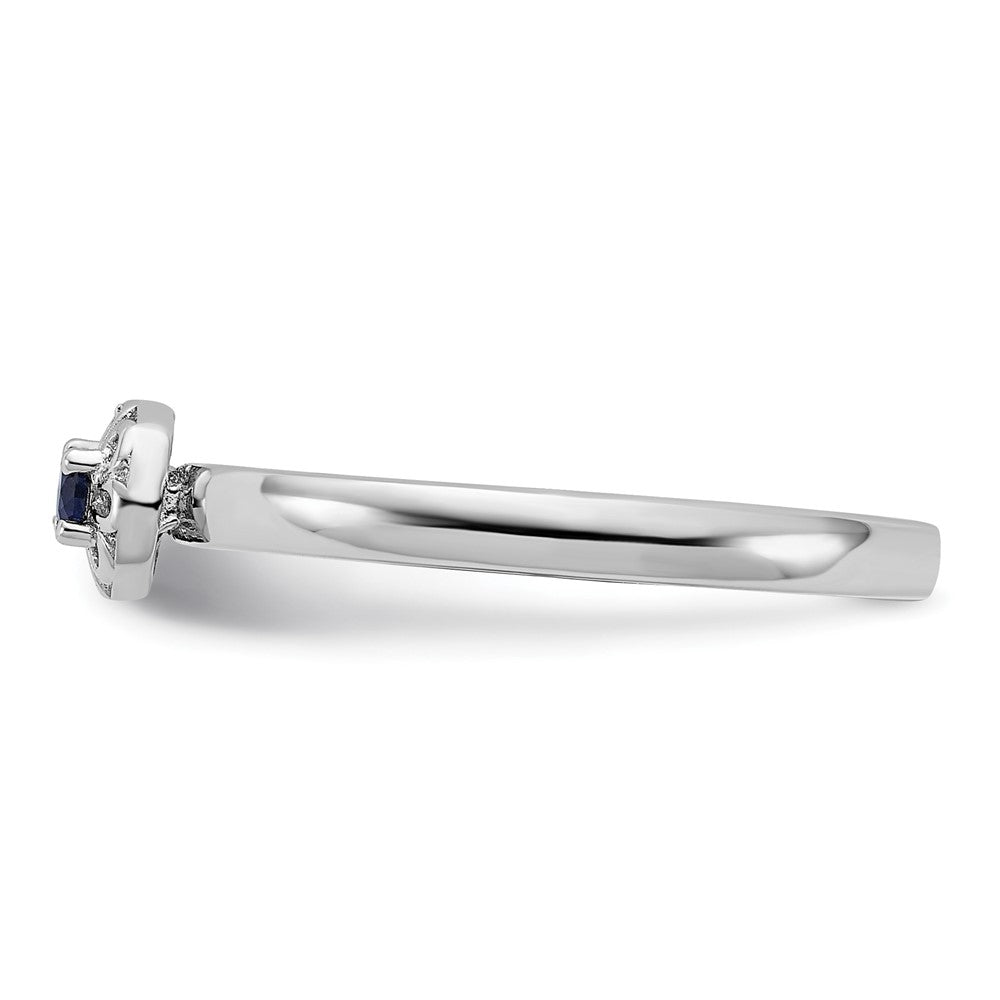 Sterling Silver Stackable Expressions Created Sapphire Ring