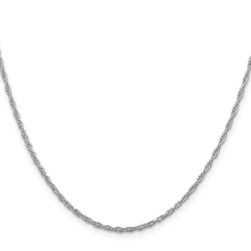 Sterling Silver Rhodium-plated 2mm Loose Rope Chain 20 Inches