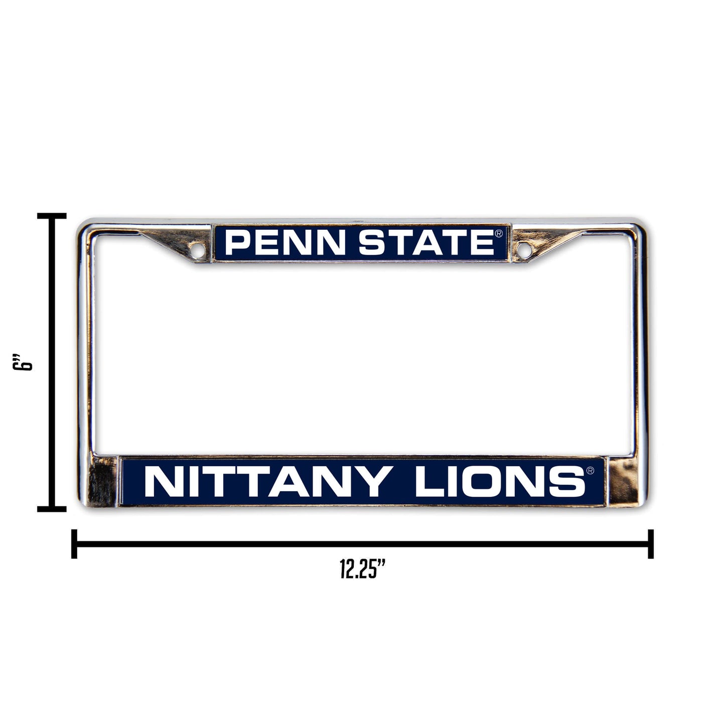 Collegiate Penn State Blue Laser Chrome Acrylic License Plate Frame QGC6980