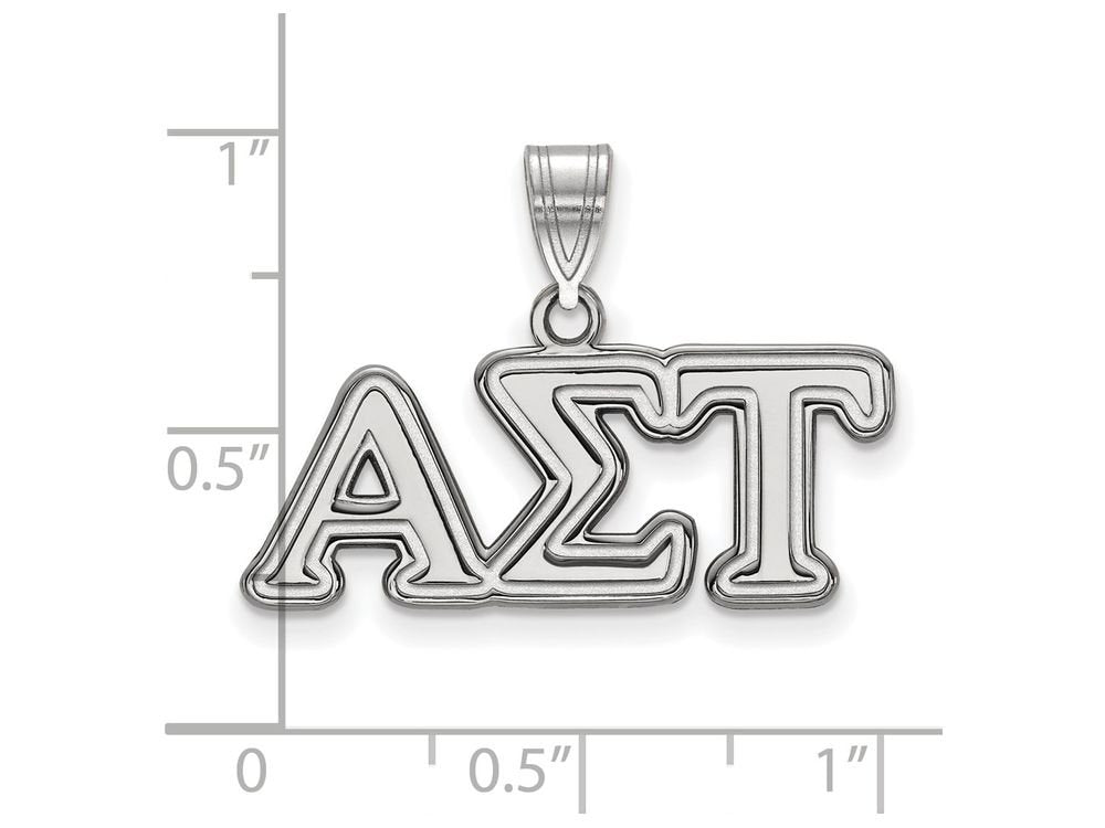 LogoArt SS003ALS Sterling Silver Alpha Sigma Tau Medium Pendant