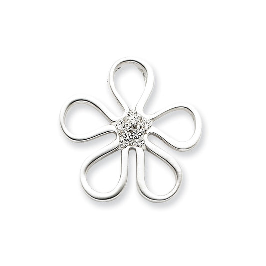 Sterling Silver Stellux Crystal Flower Pendant