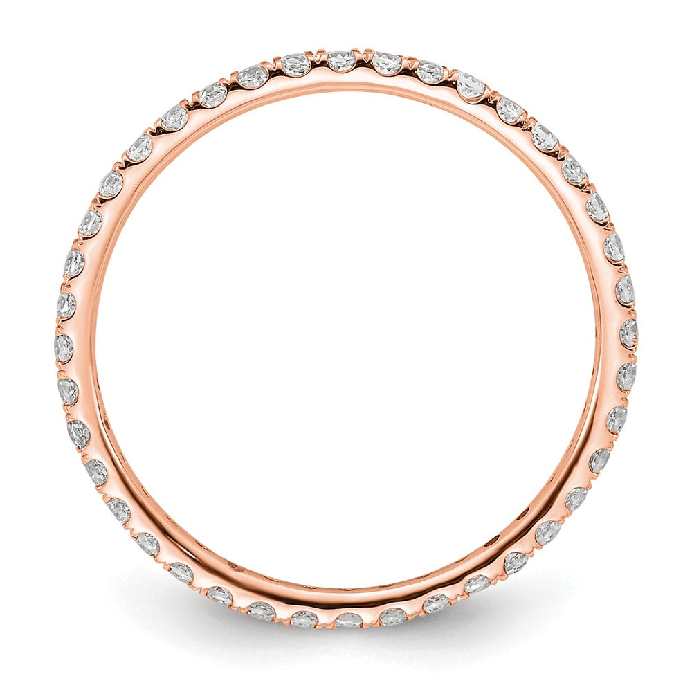 True Origin 14k Rose Gold 1/2 carat Lab Grown Diamond VS  D E F  Size 8.5 Eternity Band