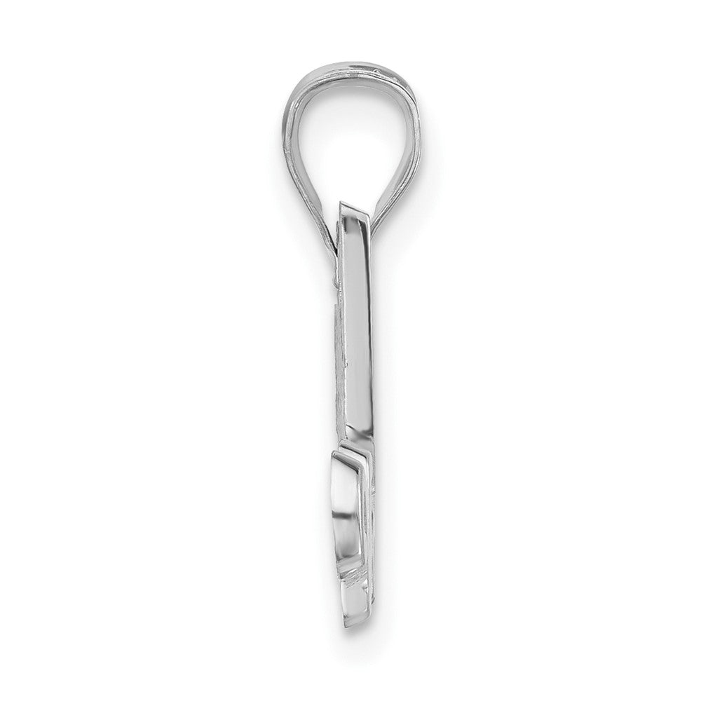 Sterling Silver Polished I Heart My Volunteer Pendant