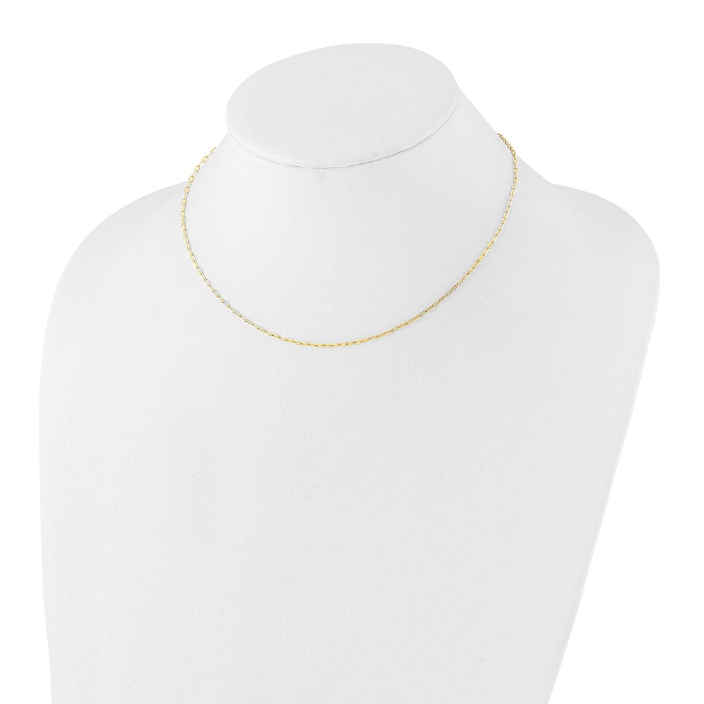 Sterling Silver Gold-tone 1.65mm Paperclip Link 16in w/2in ext Necklace