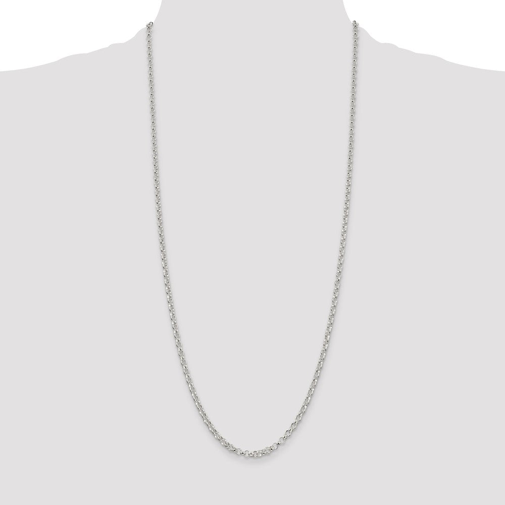 Sterling Silver 3.5mm Rolo Chain 30 Inches