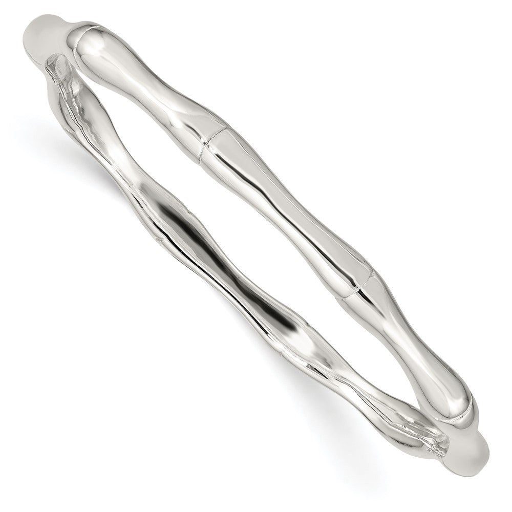 Sterling Silver Polished Slip-on Bangle 7.75 inches