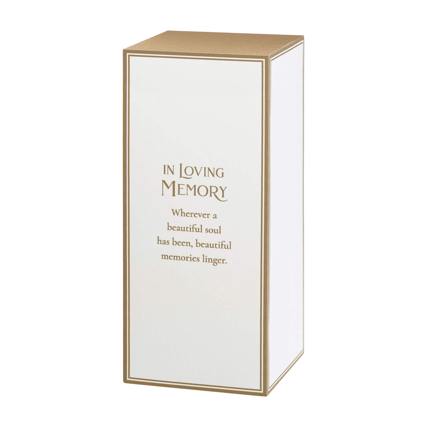 Lillian Rose Loving Memory Glass LED Candle with Sympathy Verse, 7", Off white