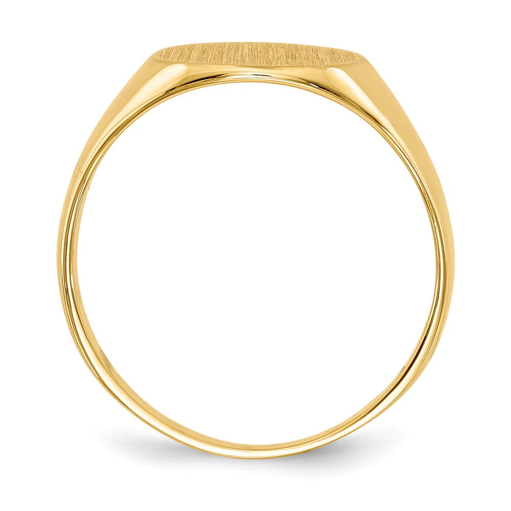 10ky 9.5x10.0mm Closed Back Signet Ring Size 5.25