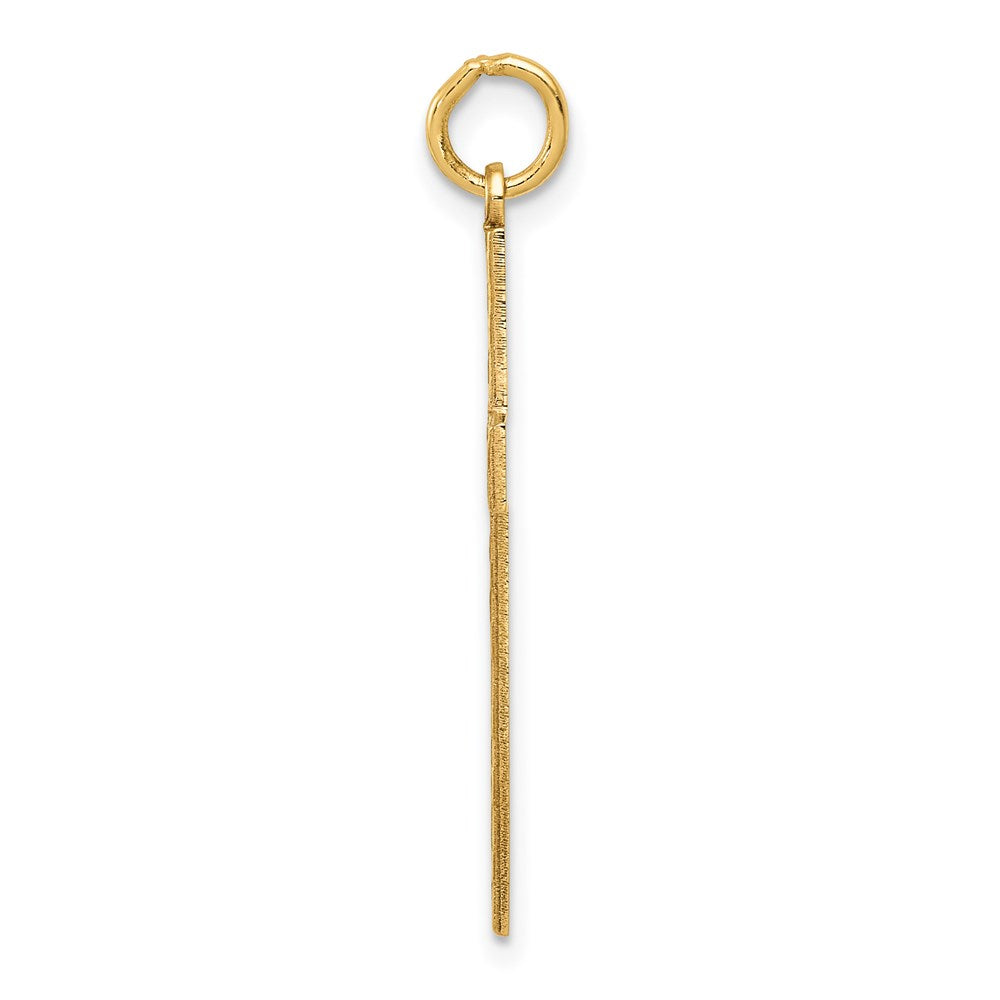14K Laser Designed Cross Pendant