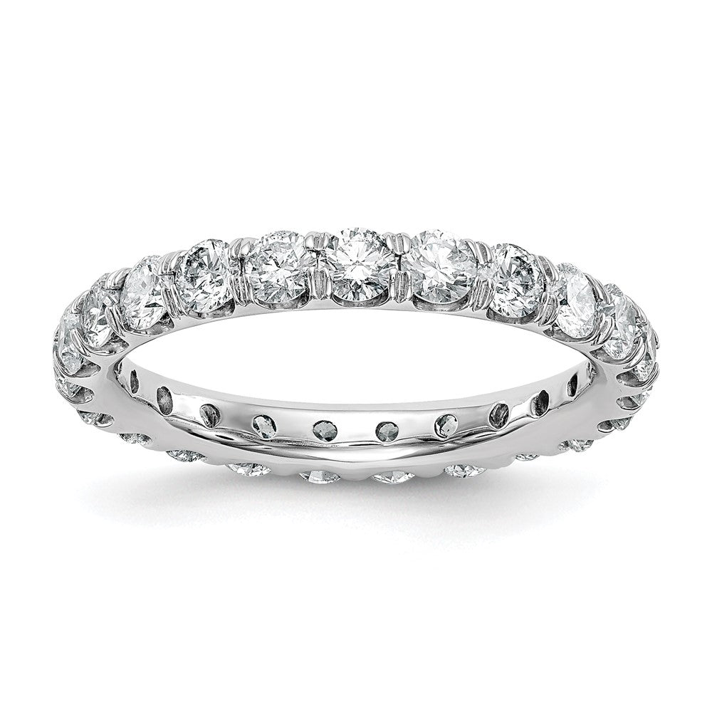 True Origin 14K White Gold 2 carat Lab Grown Diamond VS  D E F  Size 9 Eternity Ring