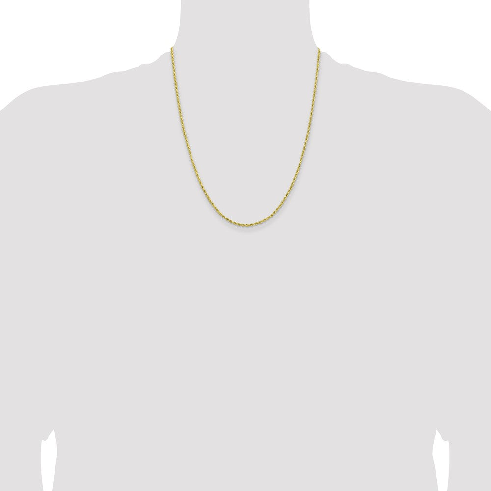 10k 2mm Lightweight D/C Rope with Lobster Clasp Chain