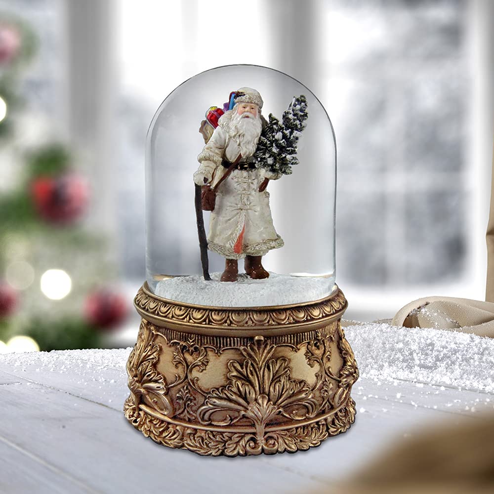San Francisco Music Box (Plays Jolly Old St. Nick) Santa Musical Domed Water Globe QGM22016