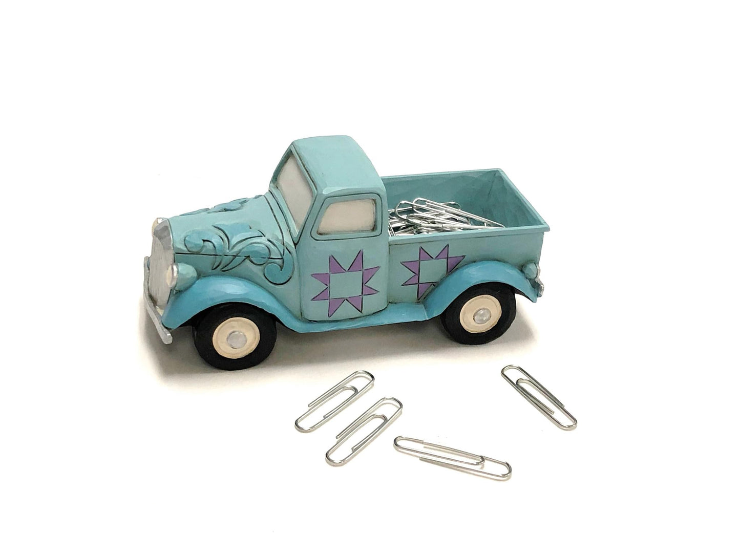 Jim Shore Blue Pick Up Truck Mini Polyresin Heartwood Creek 6012428
