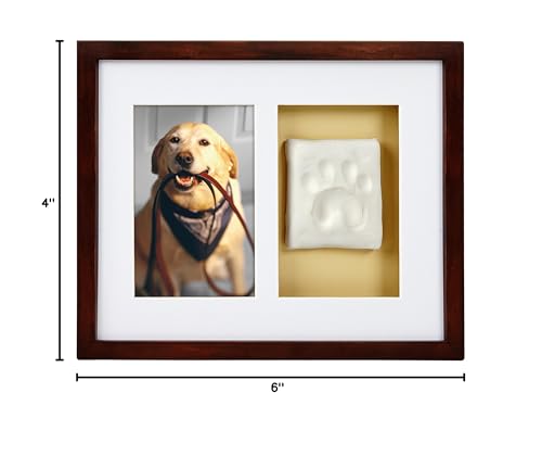 Pawprints Brown Wood 4x6 Photo Frame with Clay Tools and Instructions QGM15724