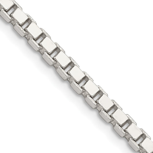 Sterling Silver 3.25mm Box Chain 24 Inches