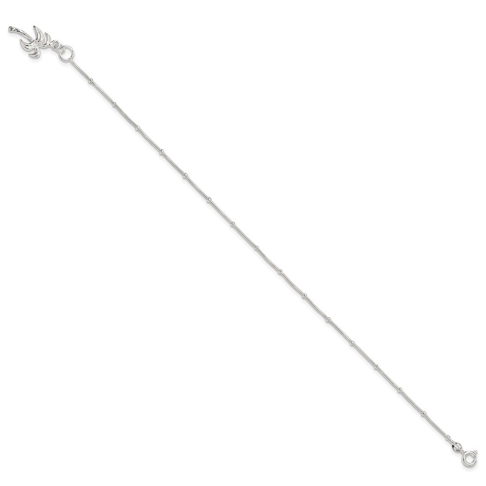 Sterling Silver Palm Tree Anklet