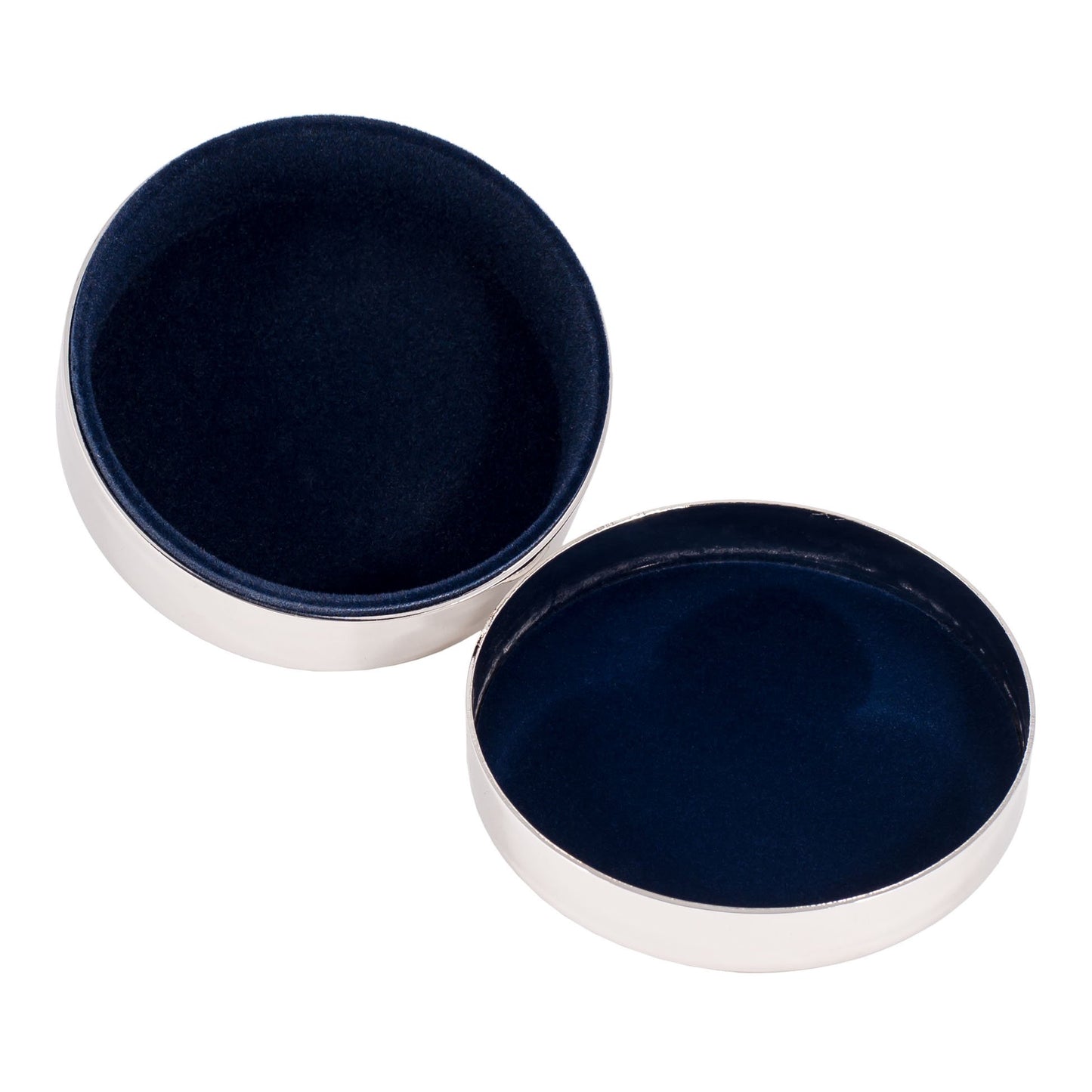 Creative Gifts International 026054 3.5 in. Beaded Round Box - Nickel Plated