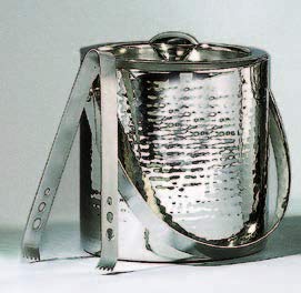 Leeber 72607 Hammered Ice Bucket with Doublewall Tongs