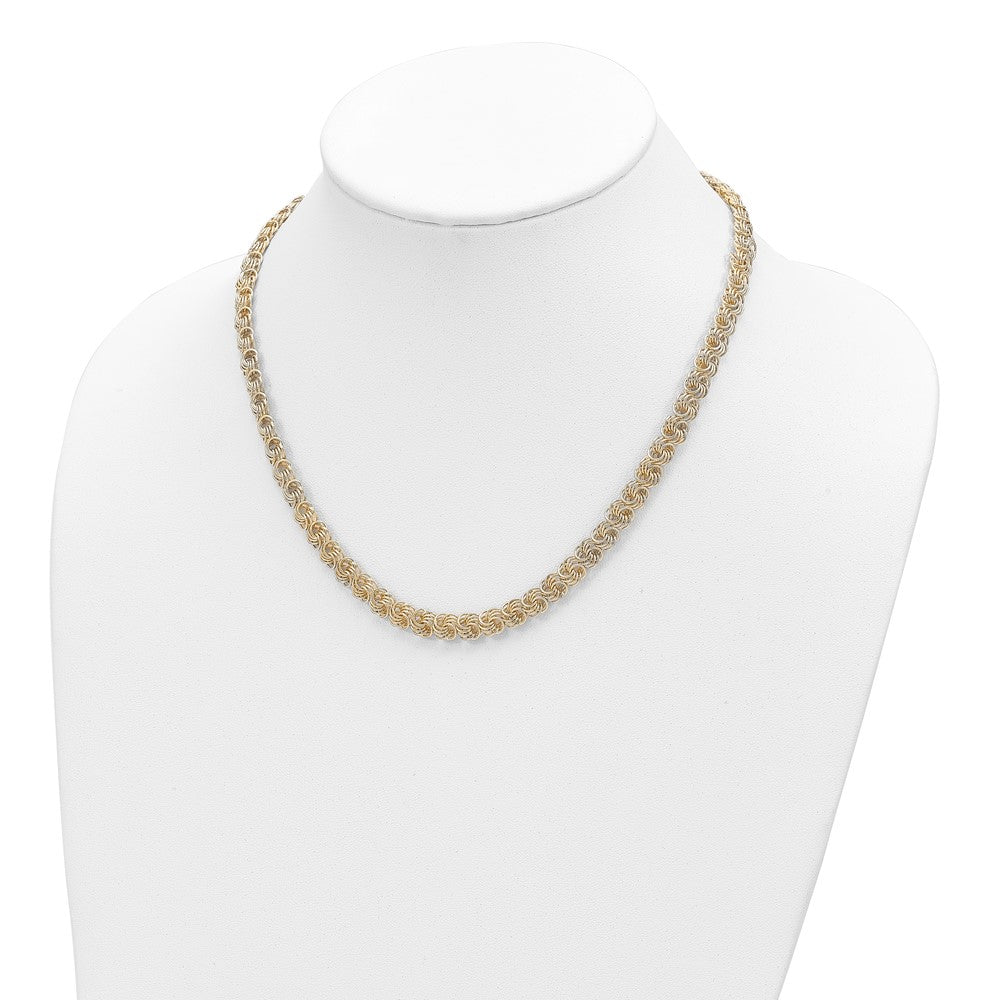14K Polished Fancy Link Necklace
