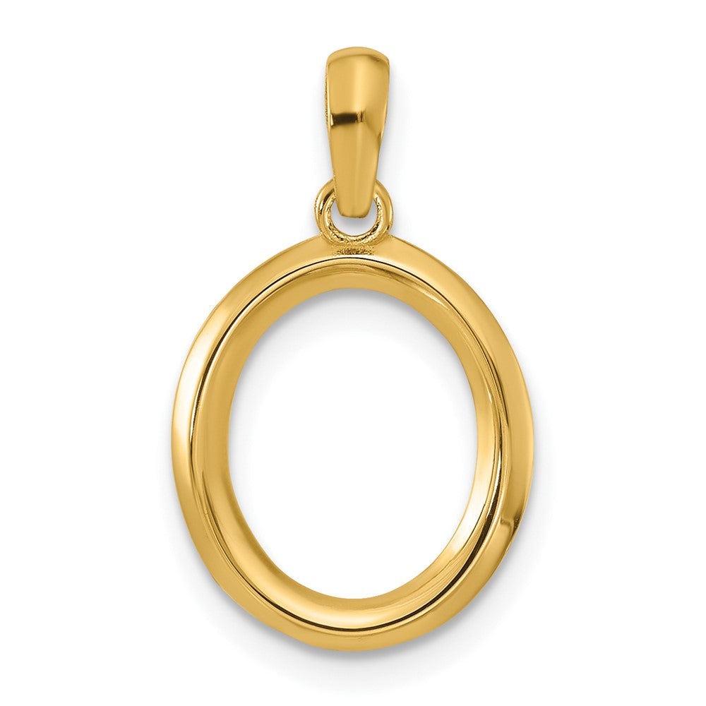 14k Yellow Gold Fancy Letter O