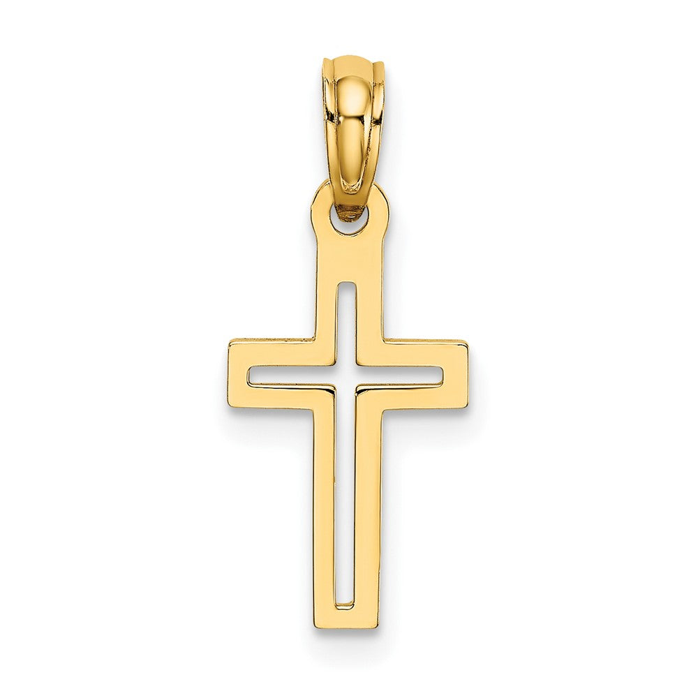 10K D/C Cross Charm Yellow Gold