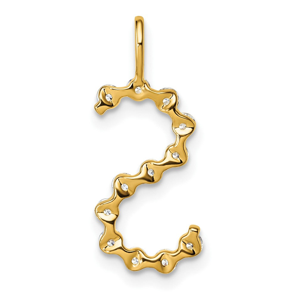 True Origin 14k 3/8 carat Lab Grown Diamond VS DEF Alphabet S Pendant