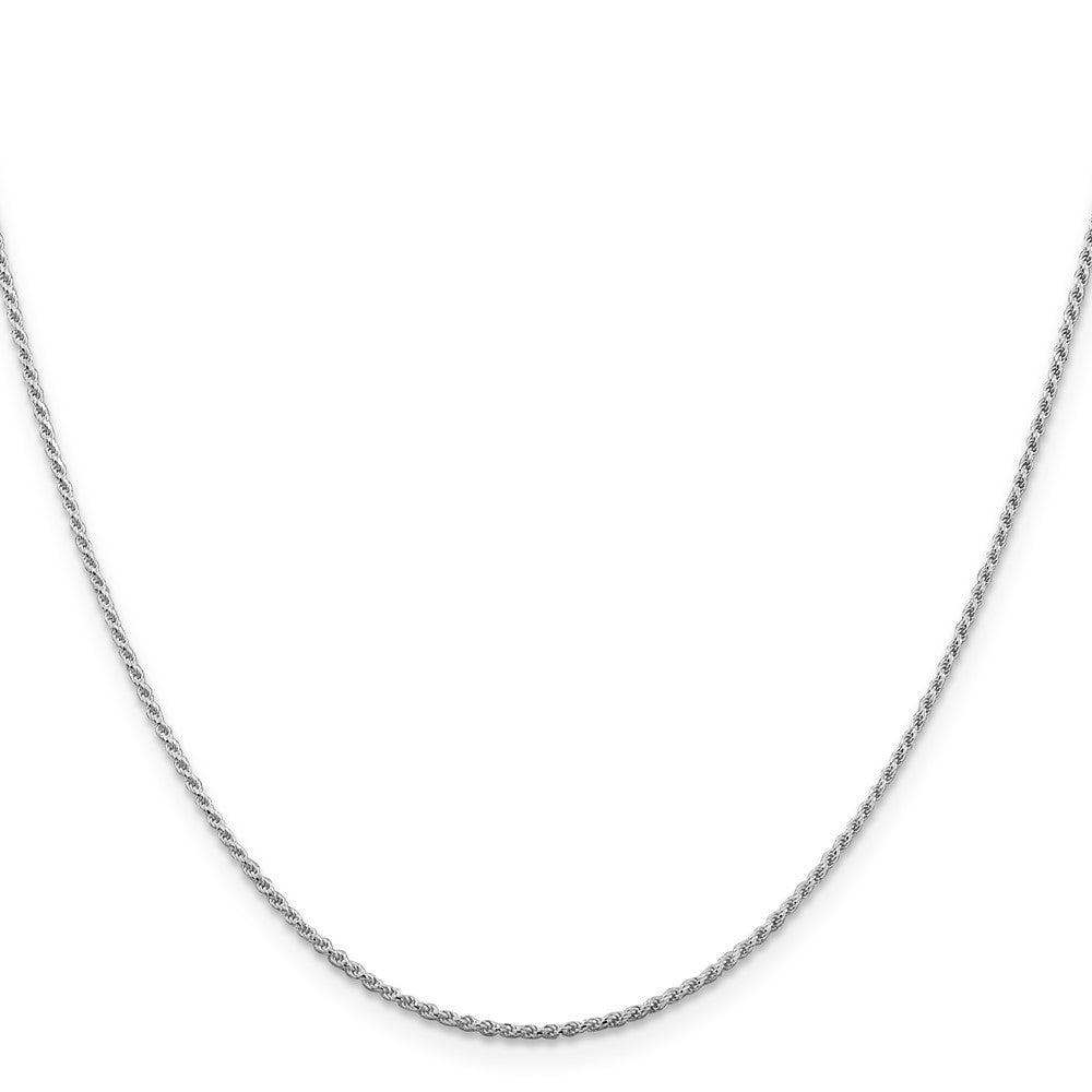 Sterling Silver Rhodium-plated 1.1mm Diamond-cut Rope Chain 16 Inches