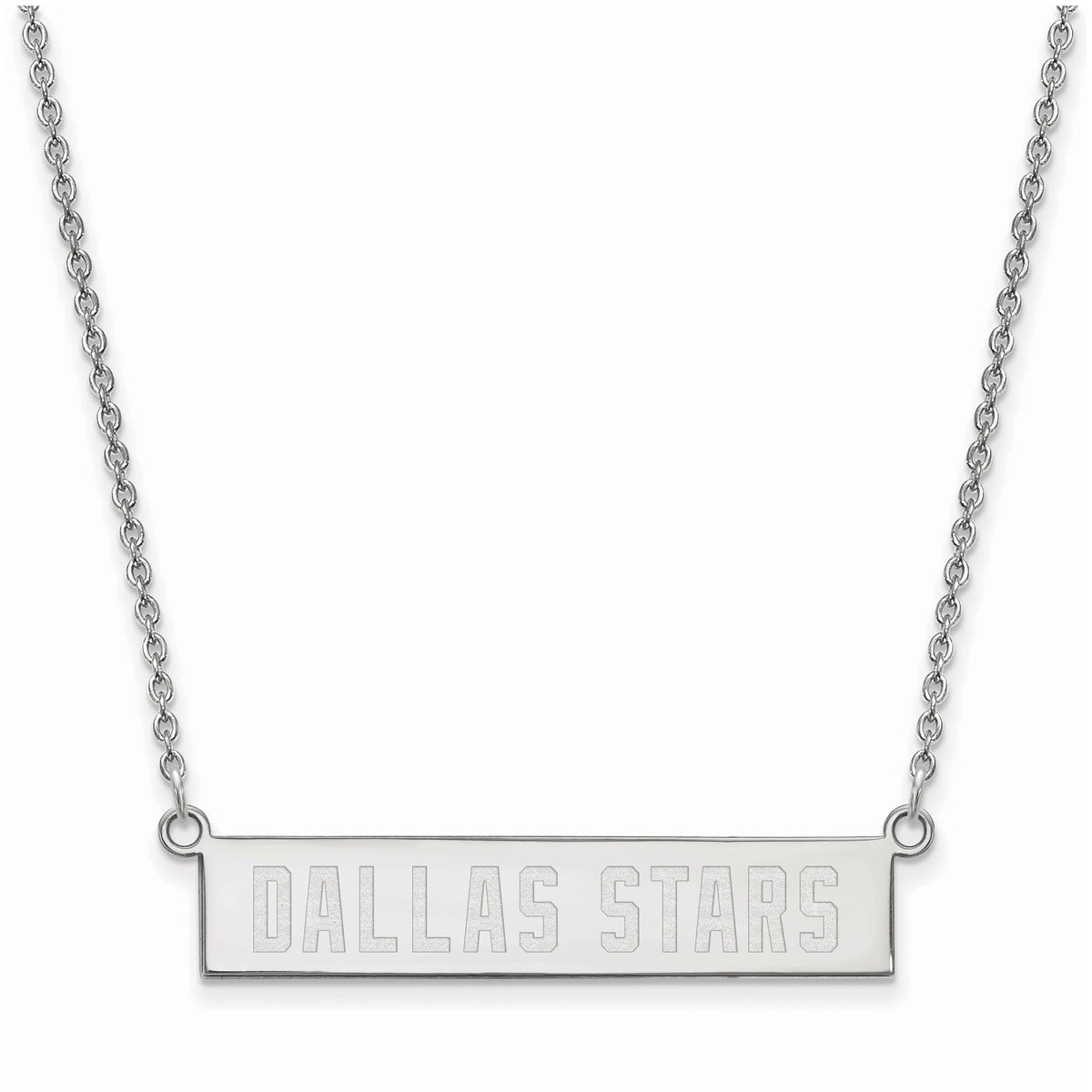 Women's Dallas Stars Sterling Silver Small Bar Necklace
