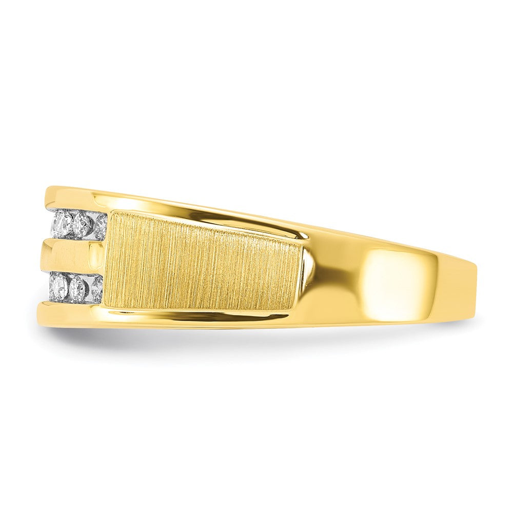 IBGoodman 10k 1/5 carat Lab Grown Diamond VS/SI+ G+ Complete Double Row Men's Ring
