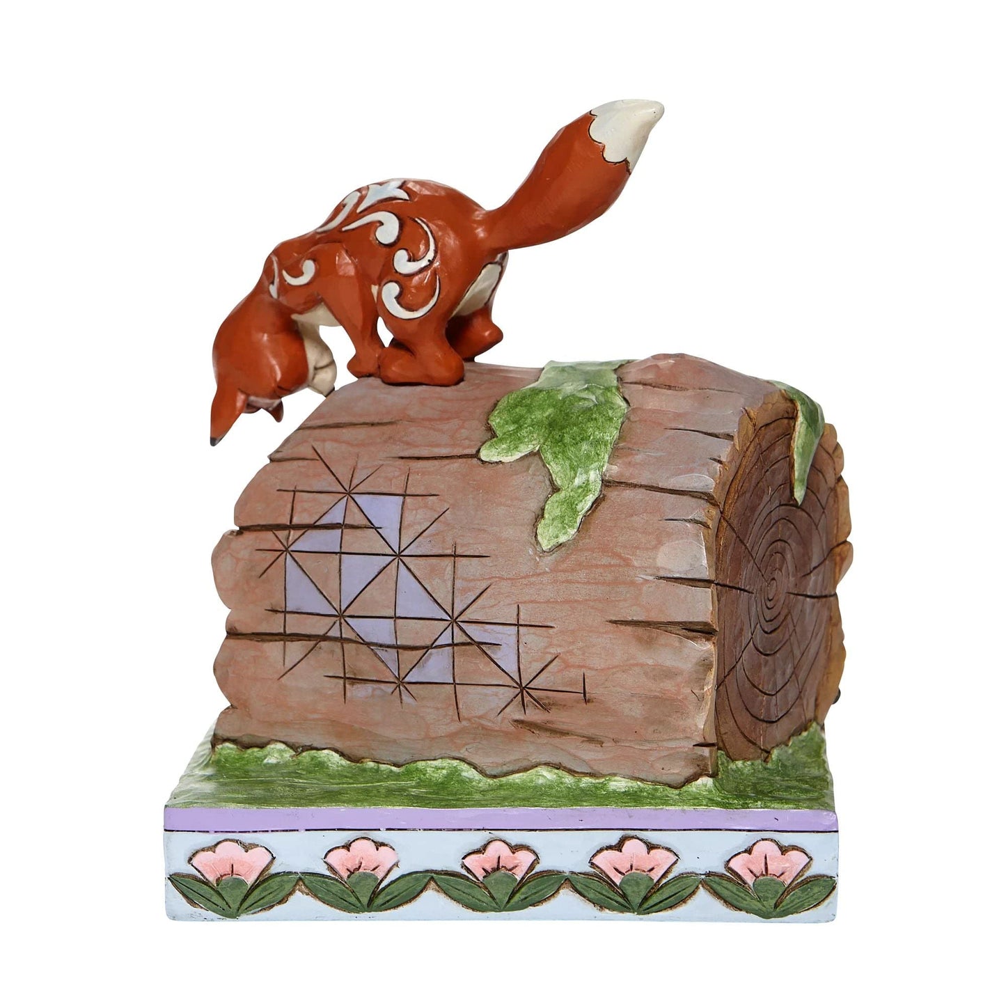 Jim Shore Disney Traditions 6008077 Fox and Hound On Log Figurine 5.75" H
