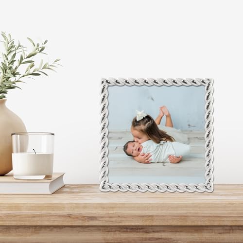 Silverplate ROPE BORDER 4x4 frame - 4x4