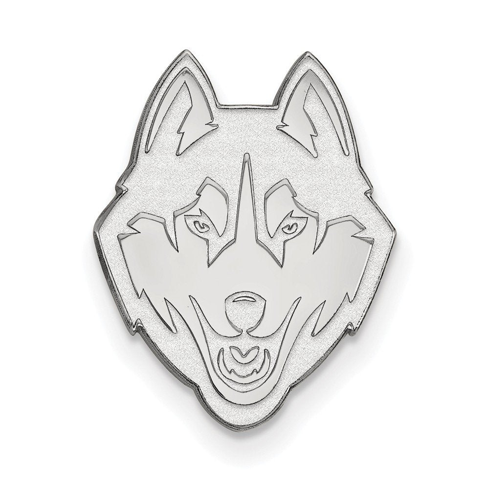 Sterling Silver Rhodium-plated LogoArt Michigan State University Letter S Medium Disc Pendant Q-SS039MIS