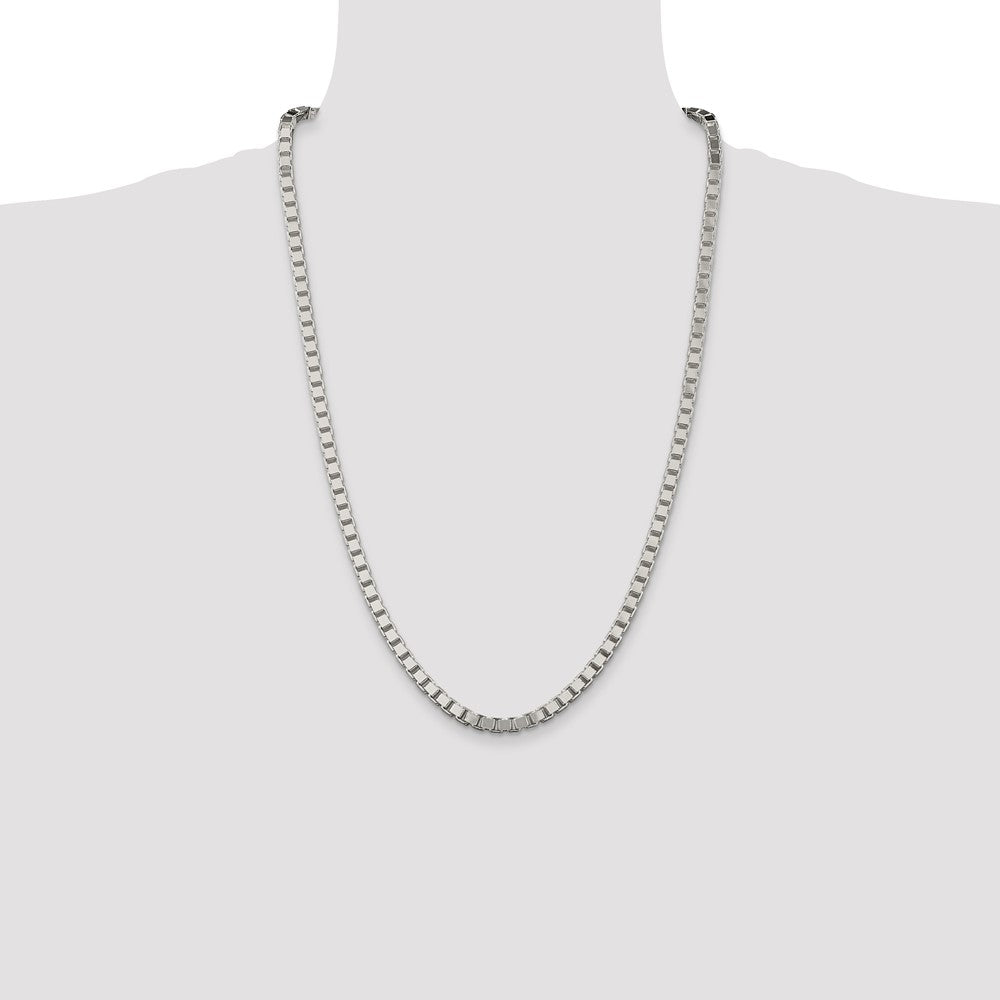 Sterling Silver 4.5mm Box Chain 26 Inches