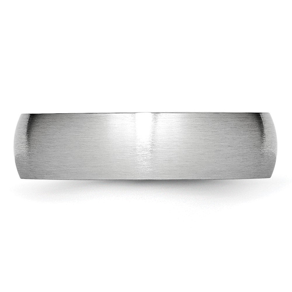 Cobalt Satin 6mm Half Round Band Size - 9.5
