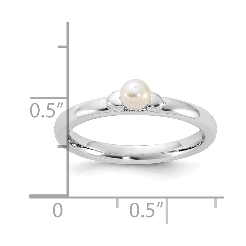 Sterling Silver Stackable Expressions FW Cultured Pearl Ring