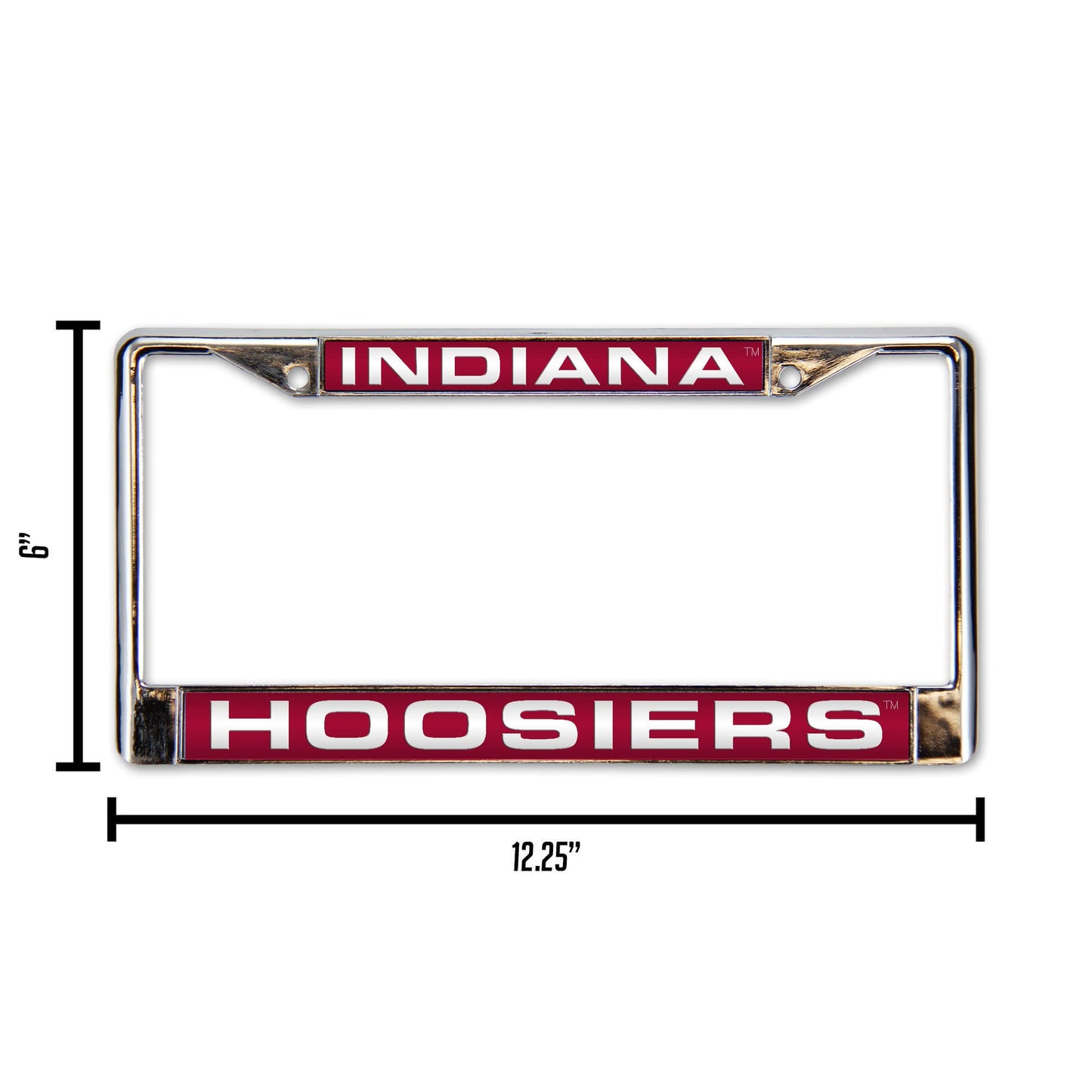 Indiana-IU-Hoosier's Chrome Metal Laser Cut License Plate Frame