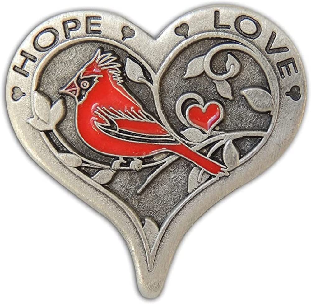 Red Enameled Cardinal Pocket Token