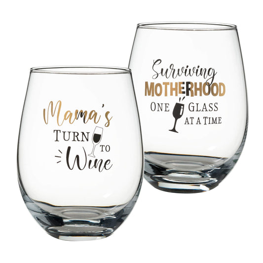 Lillian Rose Mama's Stemless Wine Glass for Mom
