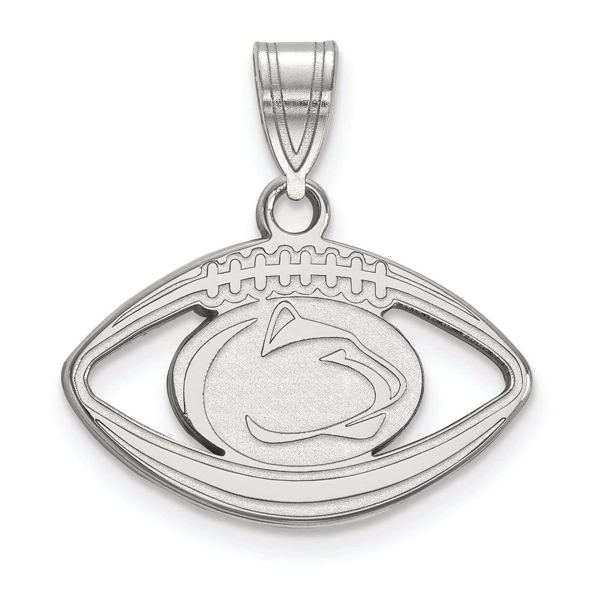 Women's Penn State Nittany Lions Sterling Silver Logo Football Pendant