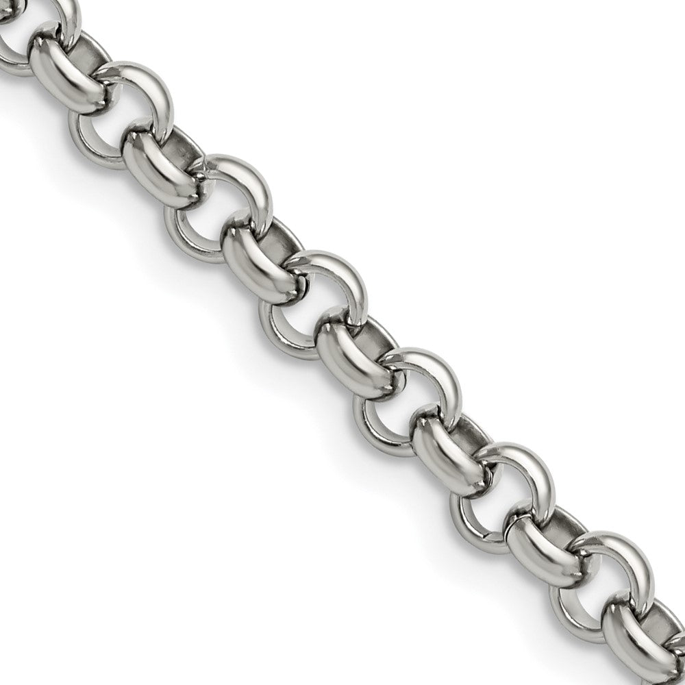 Stainless Steel Polished 6mm 18in Rolo Chain